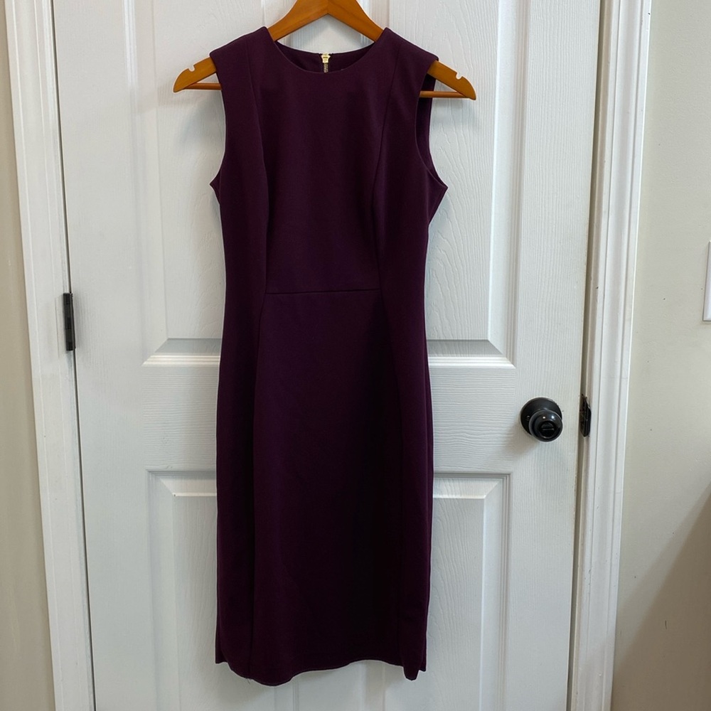 Calvin Klein sleeveless dress, plum color, size 2